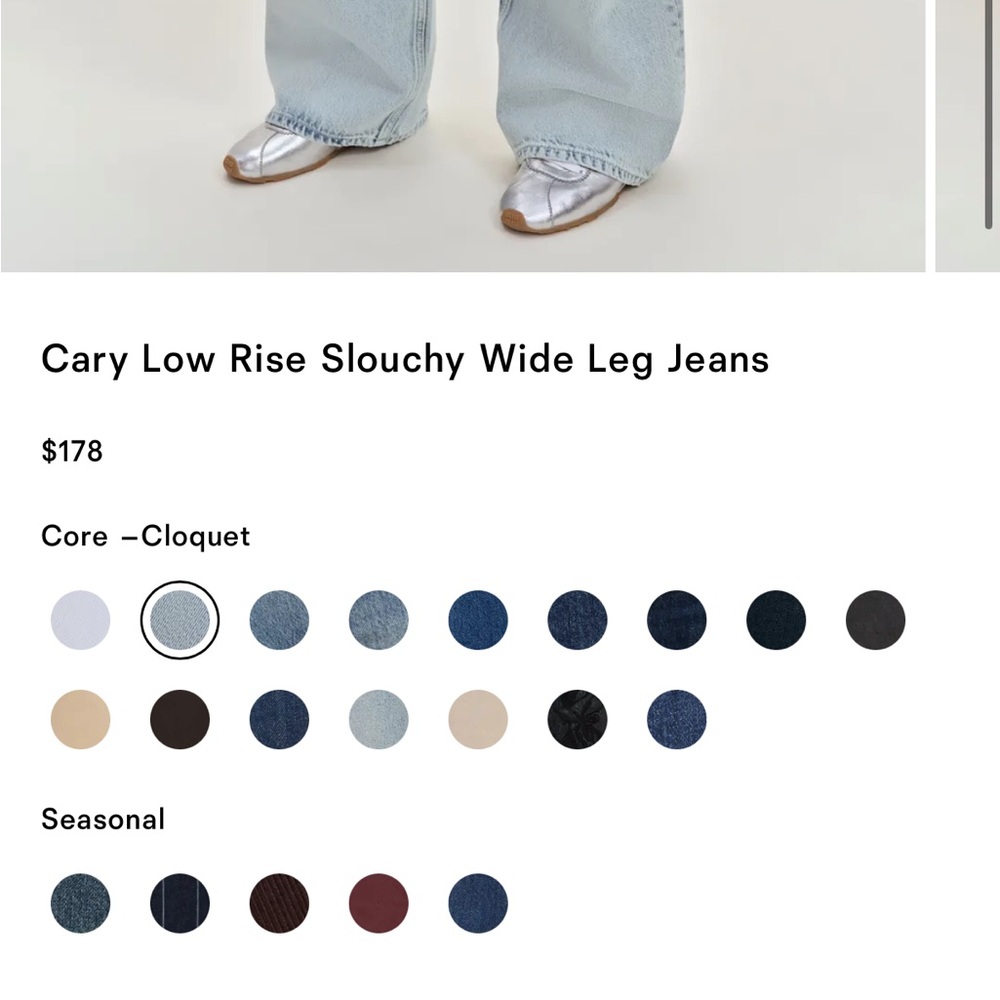 REFORMATION Cary Low Rise Slouchy Wide Leg Short Jeans - Cloquet - Picture 4 of 9